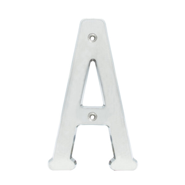 Letra A slim 4" níquel satinado Lock