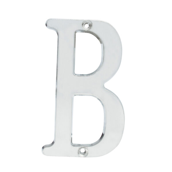 Letra B slim 4" níquel satinado Lock