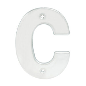 Letra C bold 4" cromo satinado Lock