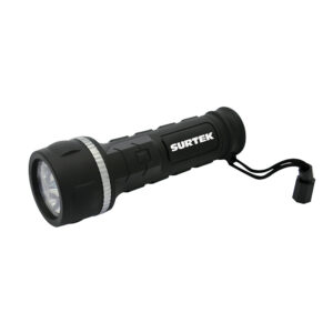 Linterna de LED anti-impacto a baterías 2 pilas "D" de 12 lm Surtek