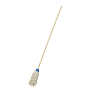 Trapeador de pabilo de algodón con bastón de madera 120 cm, 300 gr Foy