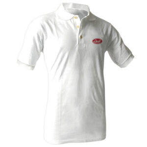 Playera tipo polo para caballero, color blanco talla L Lock