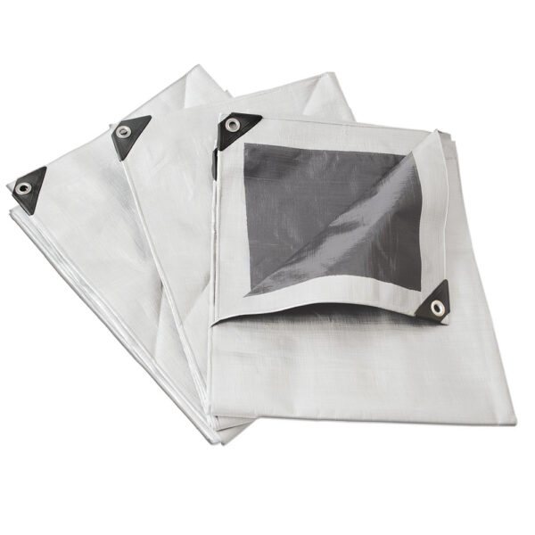 Lona de polietileno reforzada color blanco, 5 x 6 m Surtek