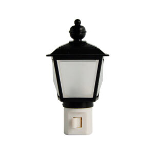 Lámpara decorativa de noche, farol negro 4 W Foy