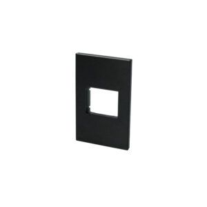 Placa 1 módulo 1/2, línea Premium, color negro Surtek