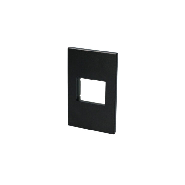 Placa 1 módulo 1/2, línea Premium, color negro Surtek