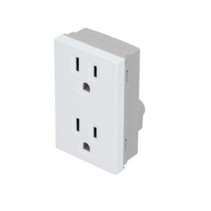 Contacto dúplex 1/1, línea Premium, color blanco Surtek