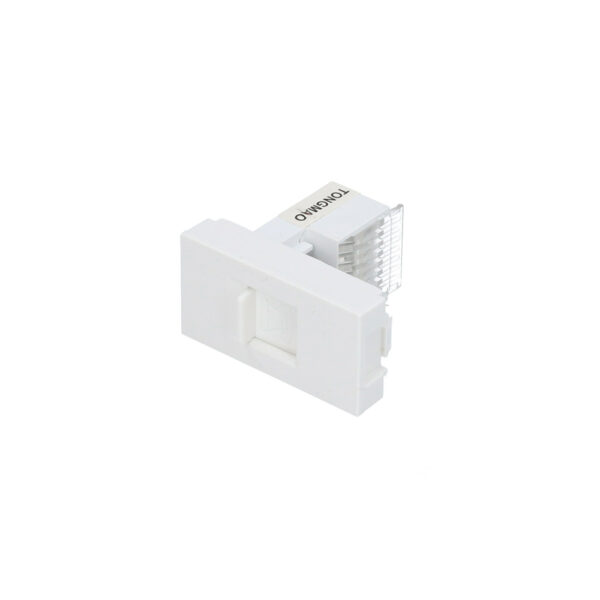 Toma para teléfono 1/3, línea Premium, color blanco Surtek