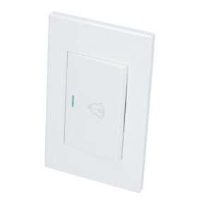 Placa para timbre 1/1, línea Premium, color blanco Surtek