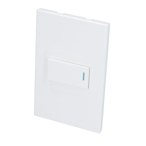 Placa 1 Interruptor 1/3, línea Premium, color blanco Surtek