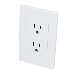 Placa contacto dúplex 1/1, línea Premium, color blanco Surtek