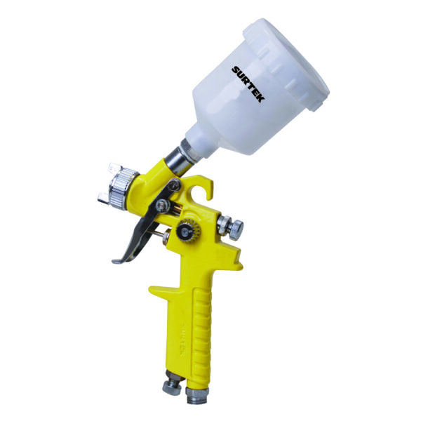 Pistola para pintar terminados baja presion, capacidad 125 ml, 50 PSI Surtek