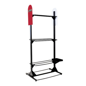 Exhibidor de piso vertical para 3 podadoras y accesorios 86.5 x 60 x 193 cm Surtek
