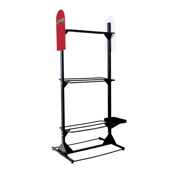 Exhibidor de piso vertical para 3 podadoras y accesorios 86.5 x 60 x 193 cm Surtek