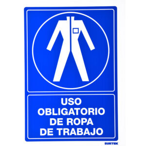 Señal "Uso obligatorio de ropa de trabajo" Surtek