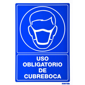 Señal "Uso obligatorio de cubre bocas" Surtek