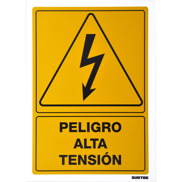Señal "Peligro alta tensión" Surtek