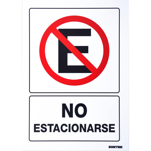 Señal "No estacionarse" Surtek