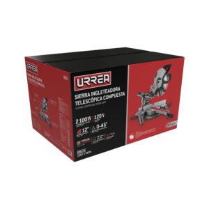 Sierra de inglete telescópica 12" 2100 W Urrea