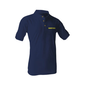 Playera tipo polo para caballero color azul talla L Surtek