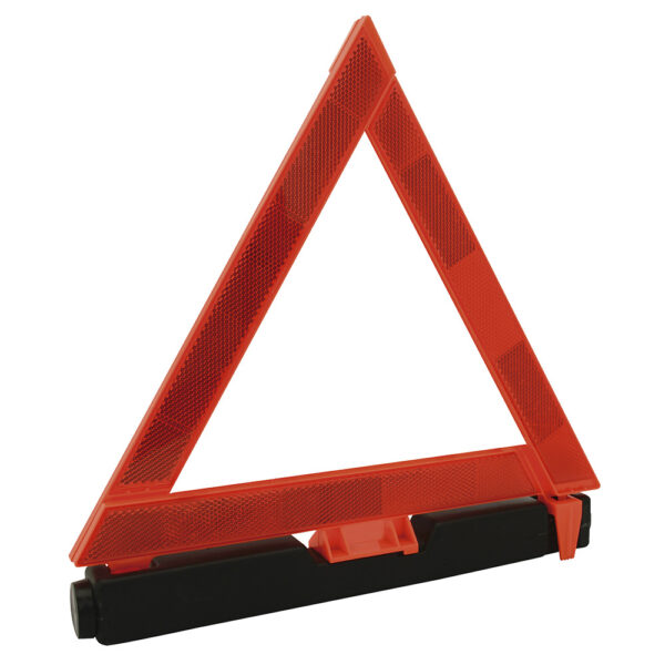 Triángulo reflejante de emergencia con base con arena, 17", 2 piezas Surtek