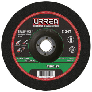 Disco abrasivo tipo 27 para piedra 9" x 1/8" Urrea