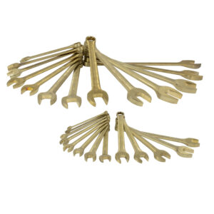 Juego de llaves combinadas de bronce-aluminio antichispa métricas, 12 puntas, 26 piezas Urrea