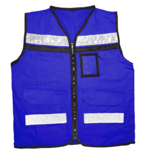 Chaleco de seguridad tipo supervisor cerrado con reflejante azul EG Urrea