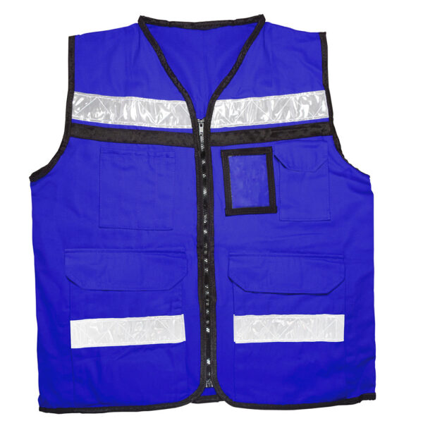Chaleco de seguridad tipo supervisor cerrado con reflejante azul EEG Urrea