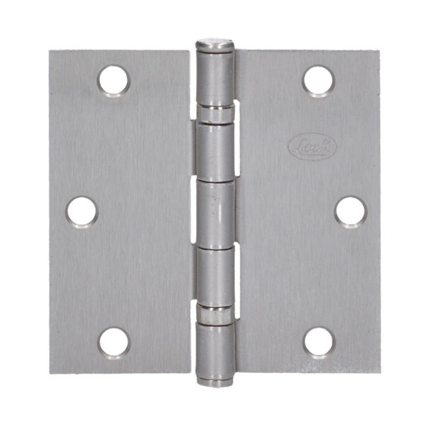 Bisagra cuadrada arquitectónica con balero de acero níquel satinado 4" x 4" Lock