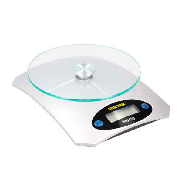 Báscula digital para cocina con plato 5 kg Surtek