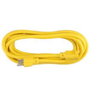 Extensión eléctrica uso extra rudo aterrizada color amarillo, 4 m Surtek