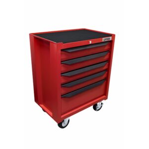 Gabinete móvil con 5 gavetas color rojo y negro 27" serie IN Urrea