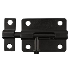 Pasador de sobreponer tipo barril acabado latón negro, 8 cm Lock