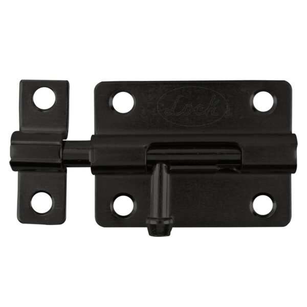 Pasador de sobreponer tipo barril acabado latón negro, 8 cm Lock