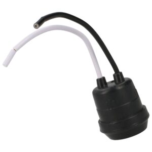 Portalámpara de hule para intemperie, color negro Surtek