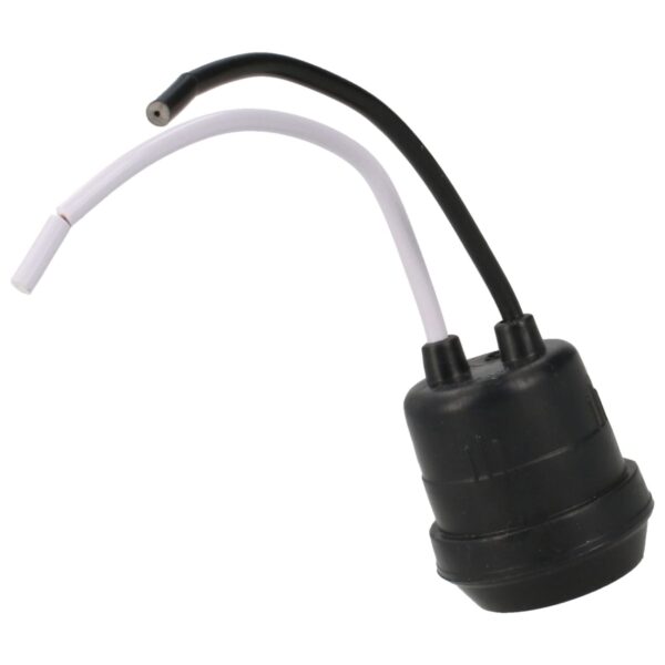 Portalámpara de hule para intemperie, color negro Surtek