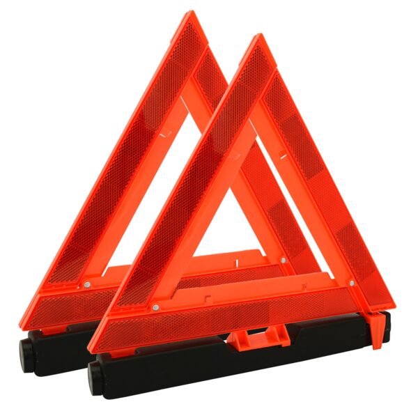 Triangulo reflejante de emergencia con base con arena, 11-1/2", 2 piezas Surtek