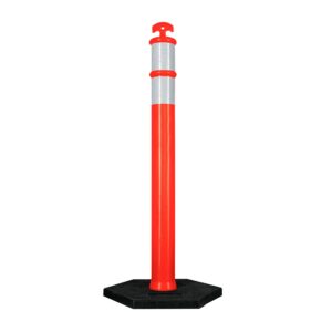 Poste delimitador con base y reflejante, 115 cm Surtek