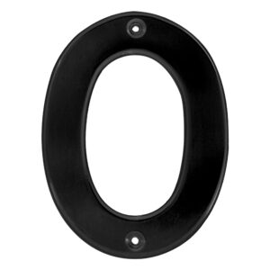 Número 0 bold 4" negro Lock