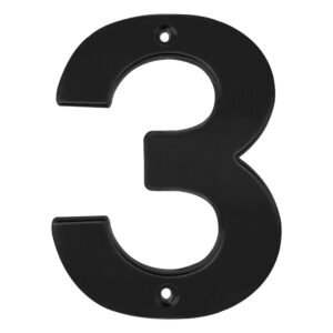 Número 3 bold 4" negro Lock
