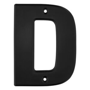 Letra D bold 4" negro Lock