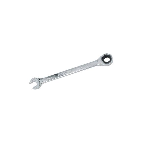 100581 Llave combinada pulido espejo de matraca métrica, 12 puntas, 11mm Surtek