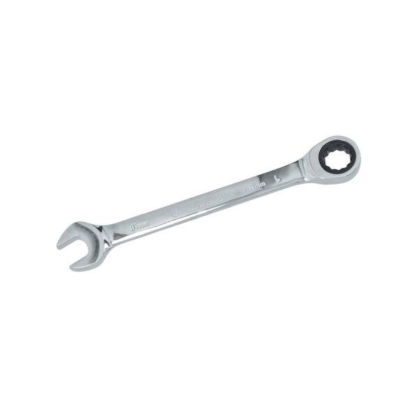 100586 Llave combinada pulido espejo de matraca métrica, 12 puntas, 16mm Surtek
