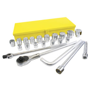 105605 Juego de dados y accesorios cuadro de 3/4" en pulgadas, 23 piezas Surtek
