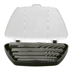 107040 Juego de extractor "cola de cochino" para tornillos, 5 piezas Surtek