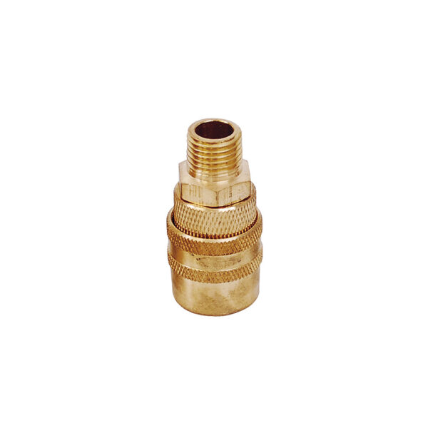 108124 Cople de bronce de conexión rápida 1/4" NPT, macho Surtek