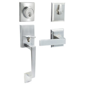10GA Gatillo rectangular sólido para entrada función sencilla, níquel satinado, visual Lock