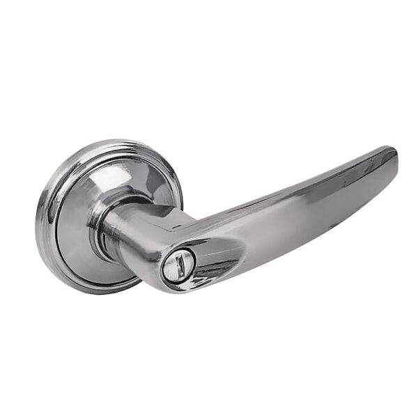 10MA Manija tubular recta función entrada y recámara, níquel satinado, llave estándar, blíster Lock