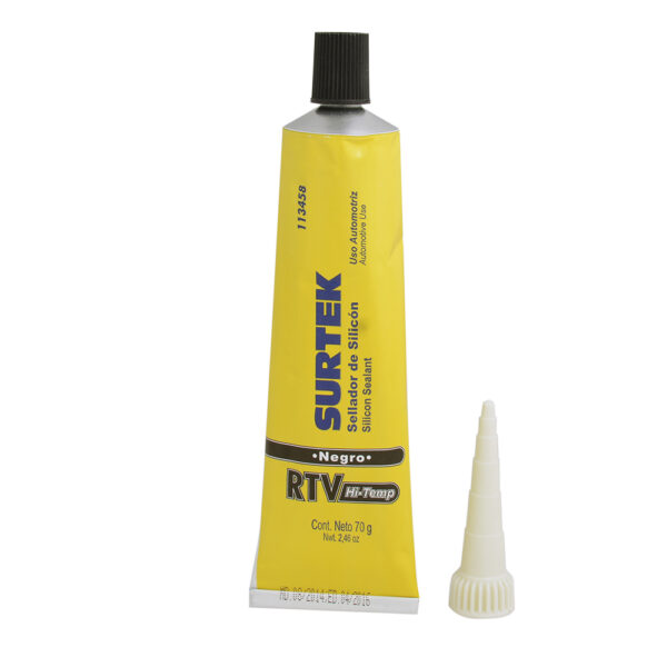 113458 Silicón para alta temperatura, color negro en tubo, 70 gr Surtek